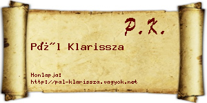 Pál Klarissza névjegykártya