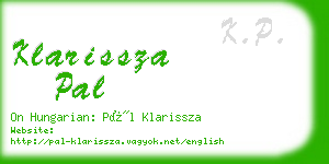 klarissza pal business card